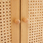 Lounea - 2 Door Bookcase With Canework - Natural