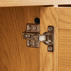 Lounea - Meuble Tv 2 Portes Avec Cannage - Naturel