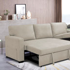 Cozy - Reversible and Convertible Fabric Corner Sofa - Beige