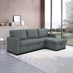 Cozy - Reversible and Convertible Fabric Corner Sofa - Light Gray