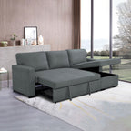 Cozy - Reversible and Convertible Fabric Corner Sofa - Light Gray