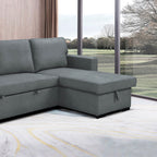 Cozy - Reversible and Convertible Fabric Corner Sofa - Light Gray