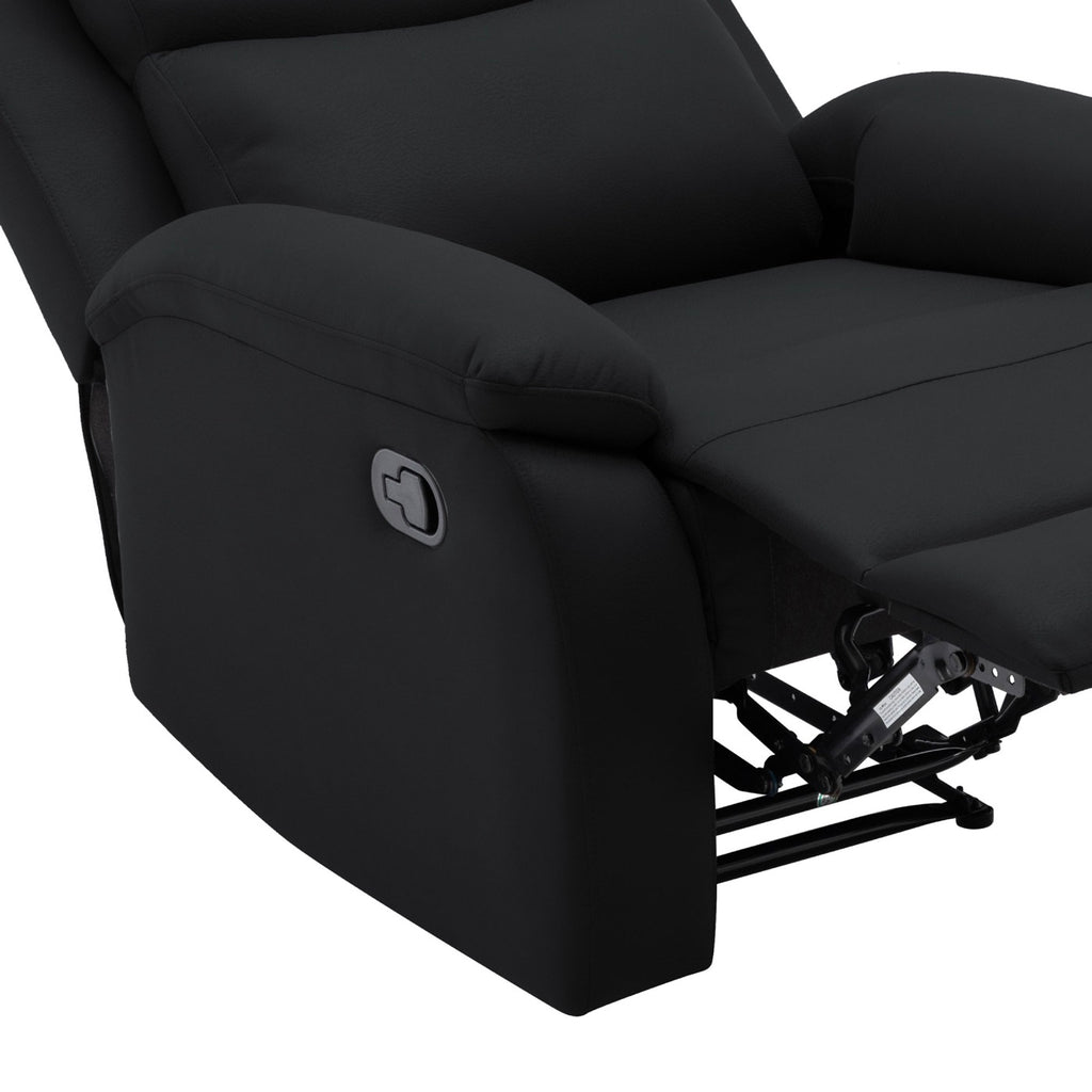 Zolara - Fauteuil De Relaxation Manuel En Pu - Noir