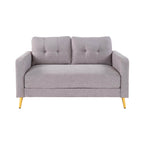 Glimar - 2-Seater Fixed Microfiber Sofa - Light Gray