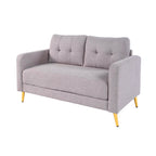 Glimar - 2-Seater Fixed Microfiber Sofa - Light Gray