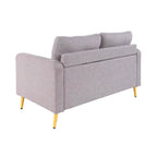 Glimar - 2-Seater Fixed Microfiber Sofa - Light Gray