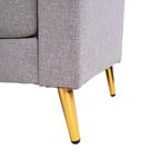 Glimar - 2-Seater Fixed Microfiber Sofa - Light Gray