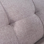 Glimar - 2-Seater Fixed Microfiber Sofa - Light Gray