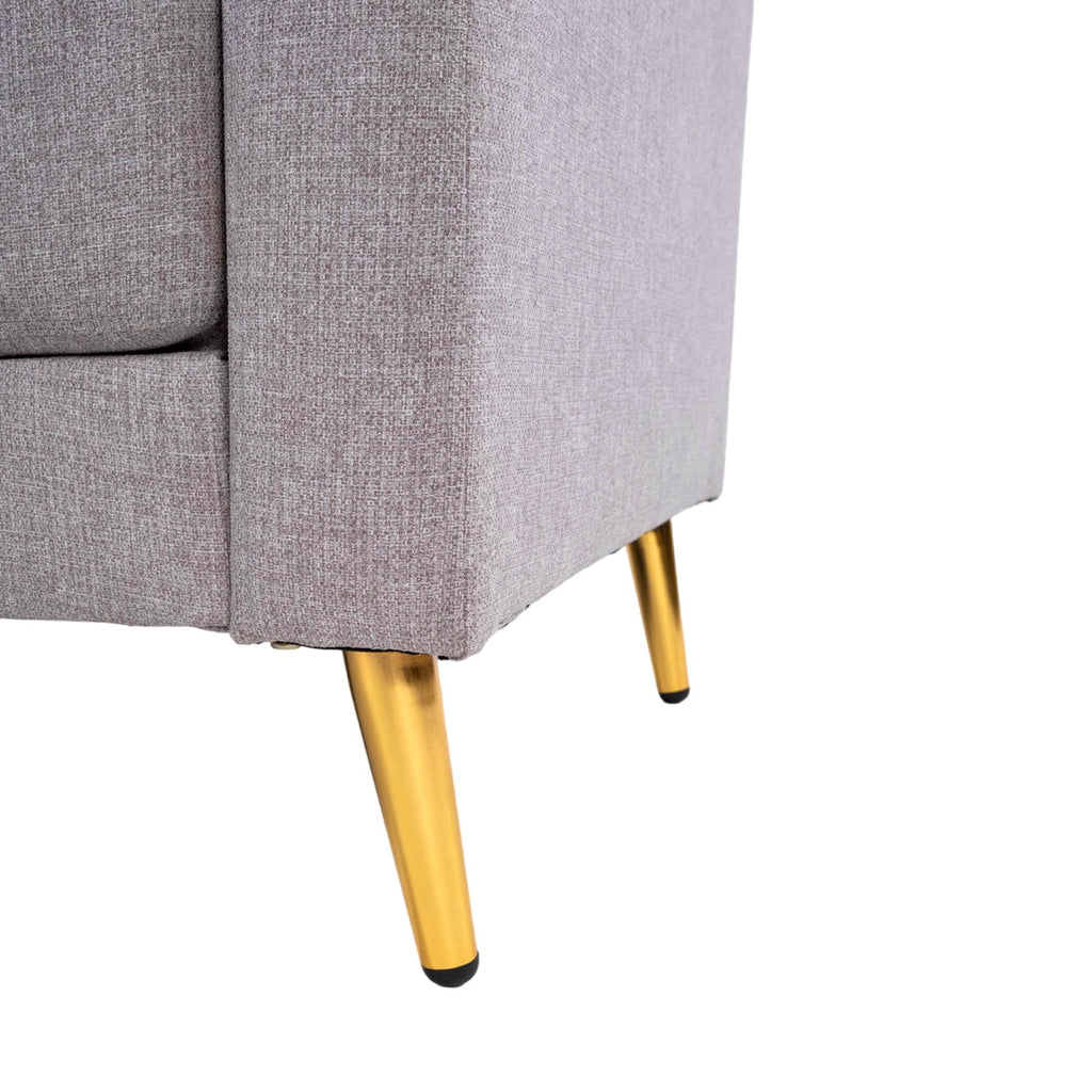 Glimar - Sillón de Microfibra - Gris Claro
