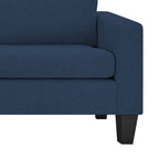 Lumina - Canapé D'Angle Réversible Avec Pouf En Microfibre - Bleu