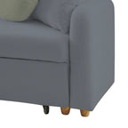 Siveco - Convertible Left Corner Sofa Bouclette Fabric - Anthracite