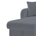 Siveco - Convertible Left Corner Sofa Bouclette Fabric - Anthracite