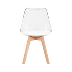 Scandi - Rectangular Dining Table + 4 Chairs Set - Transparent