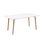Scandi - Rectangular Dining Table + 4 Chairs Set - Transparent