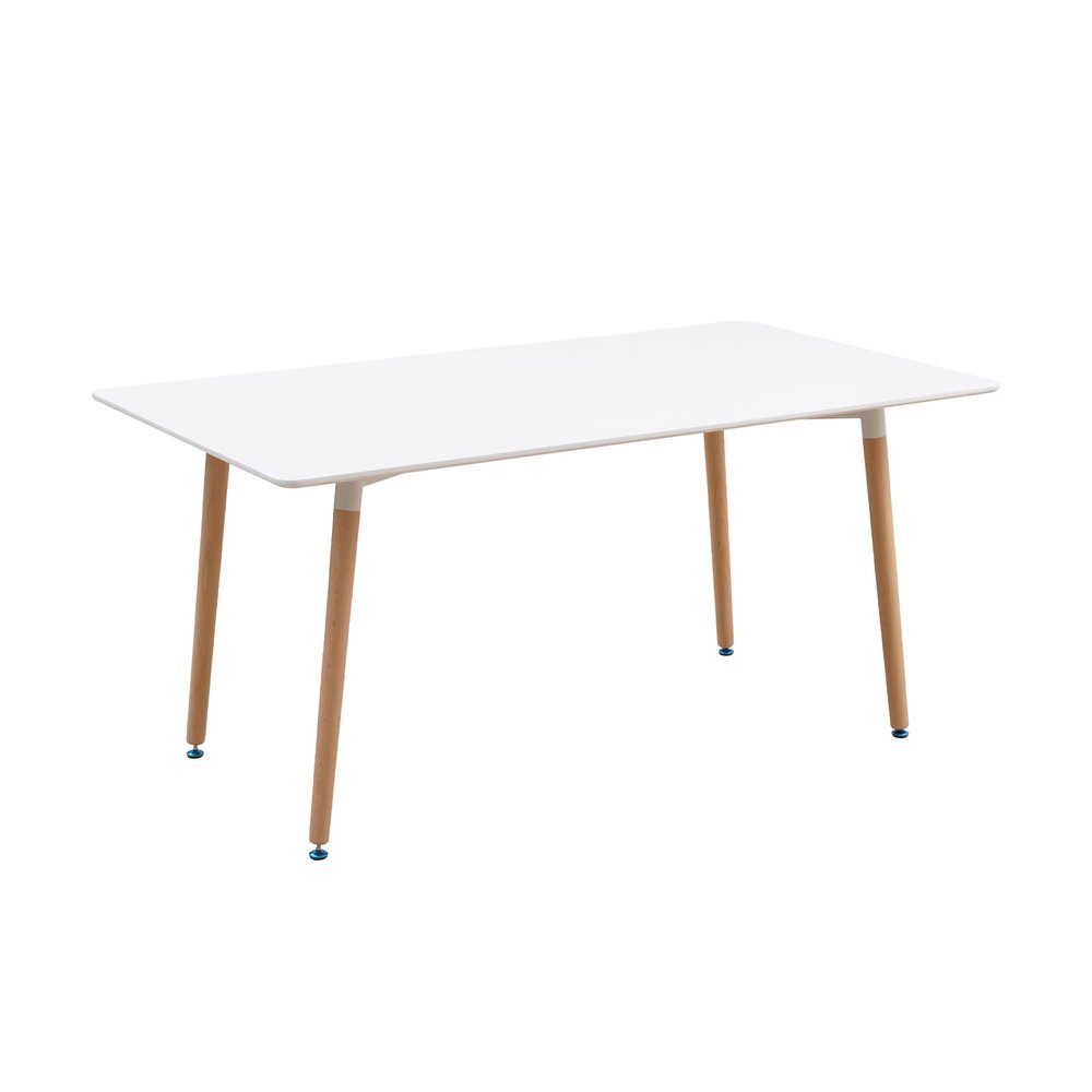Scandi - Rectangular Dining Table + 4 Chairs Set - Transparent