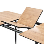 Scandi - Mesa de comedor extensible estilo escandinavo - Natural