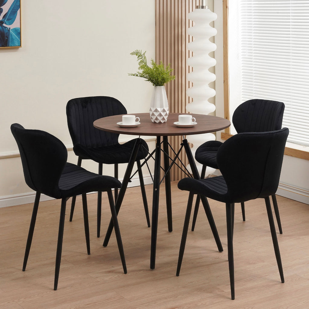 Scandi - Scandinavian Round Dining Table - Walnut
