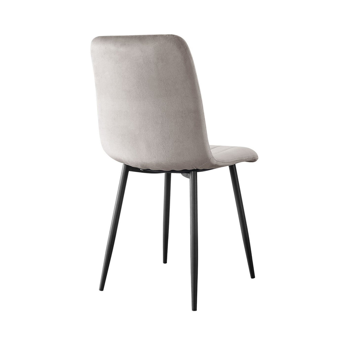 Velvet - Lot De 4 Chaises Repas - Velours - Gris Clair