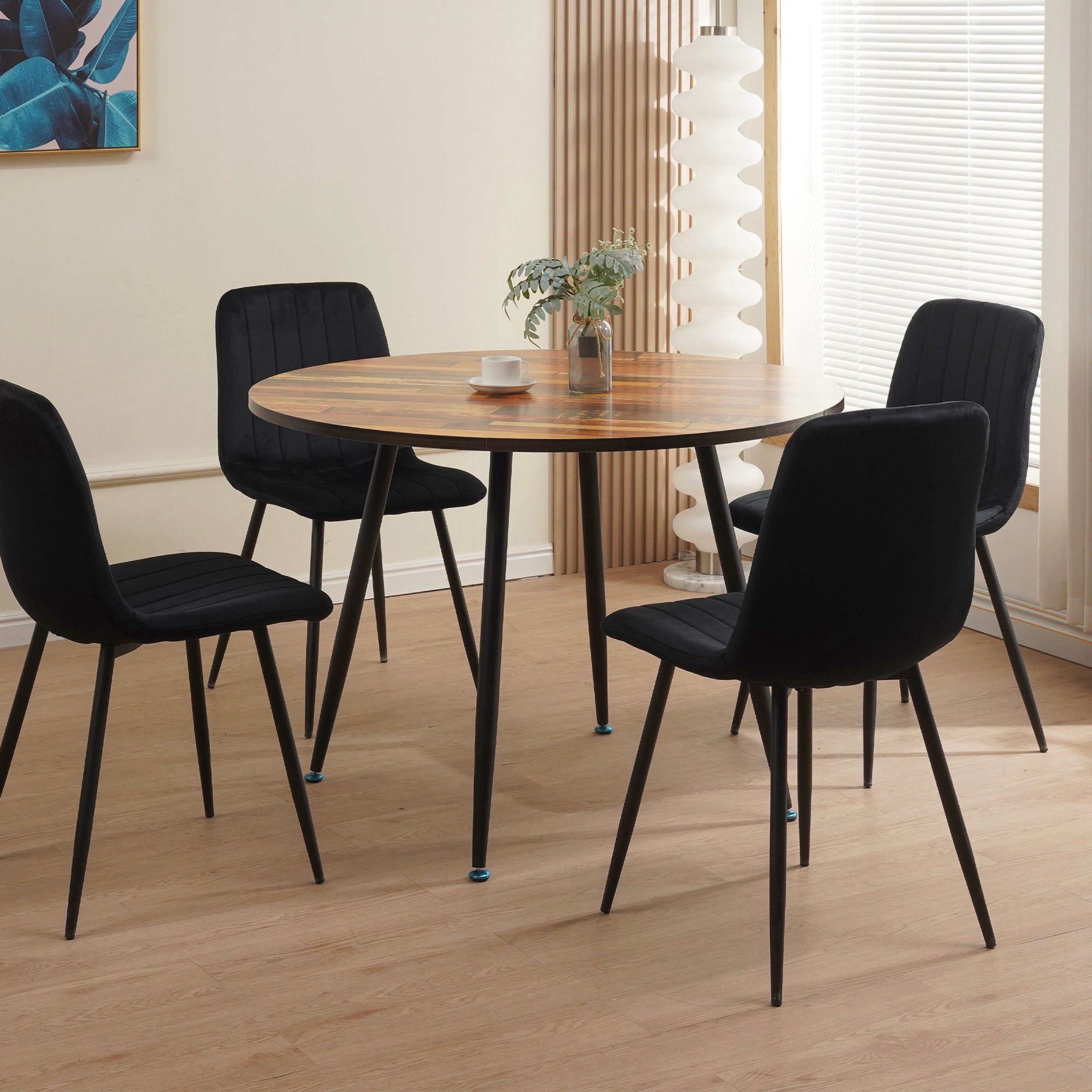 Scandi - Table De Repas Ronde Style Scandinave - Naturel