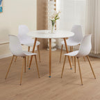 Scandi - Table À Manger Ronde Style Scandinave - Blanc