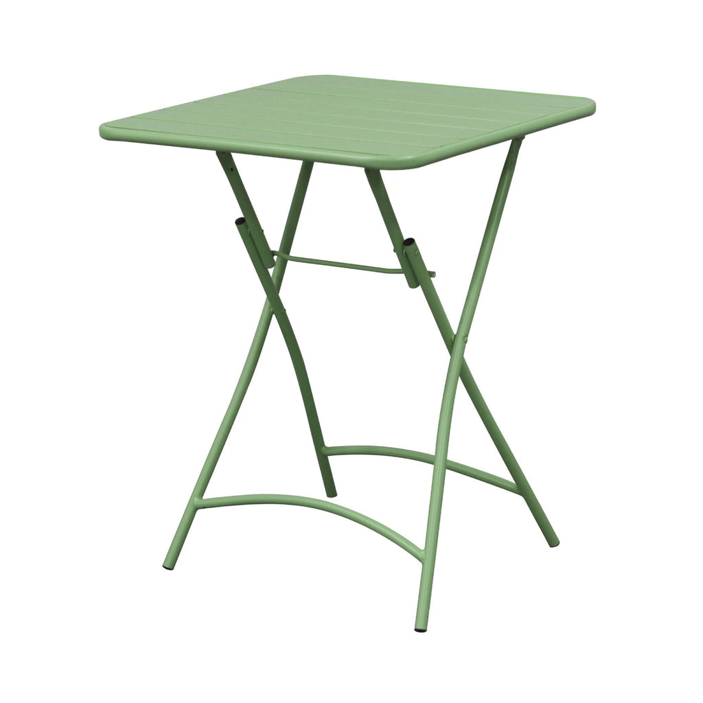 Baca - Ensemble Table + 2 Chaises De Jardin Pliable En Métal - Vert