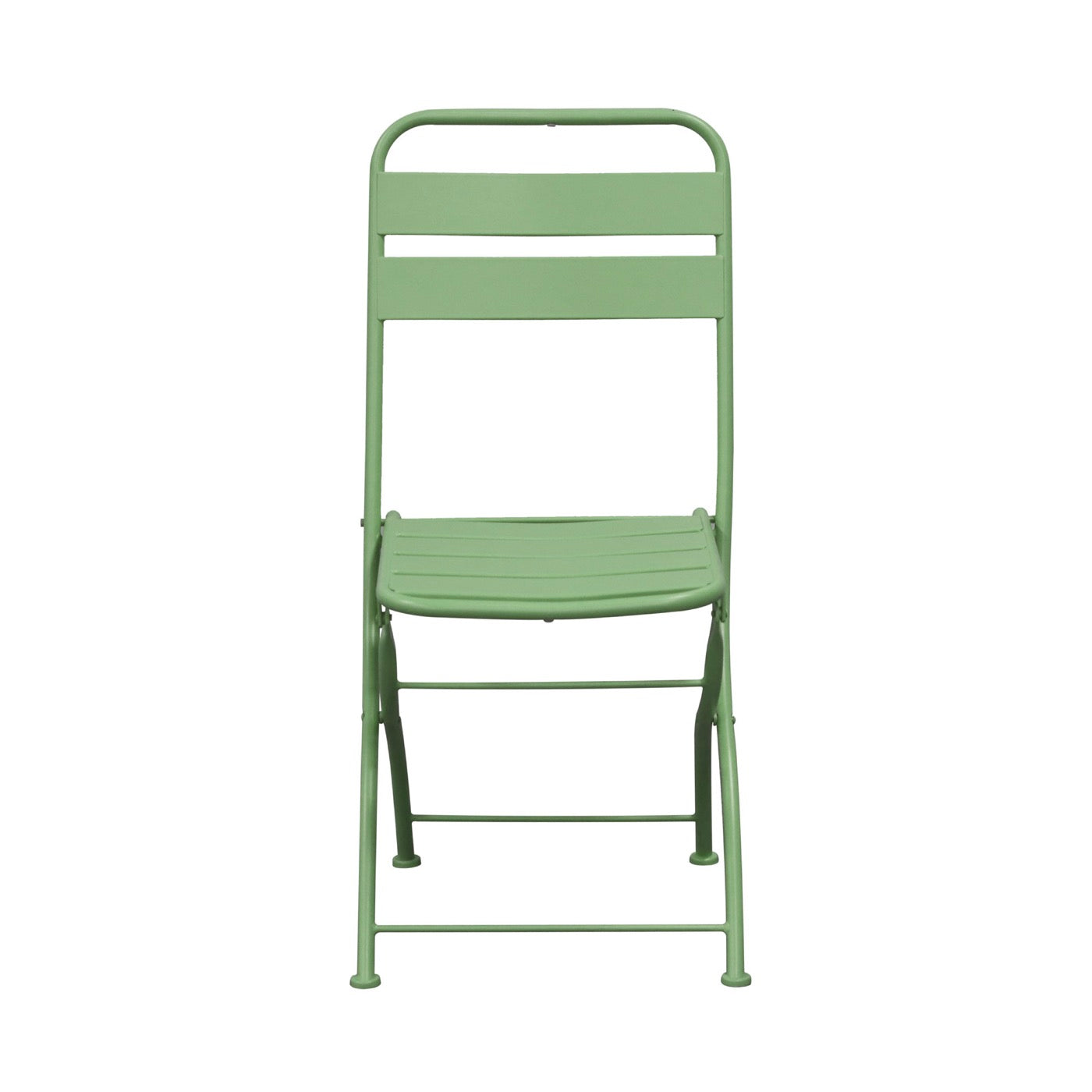 Baca - Ensemble Table + 2 Chaises De Jardin Pliable En Métal - Vert