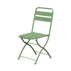 Baca - Ensemble Table + 2 Chaises De Jardin Pliable En Métal - Vert