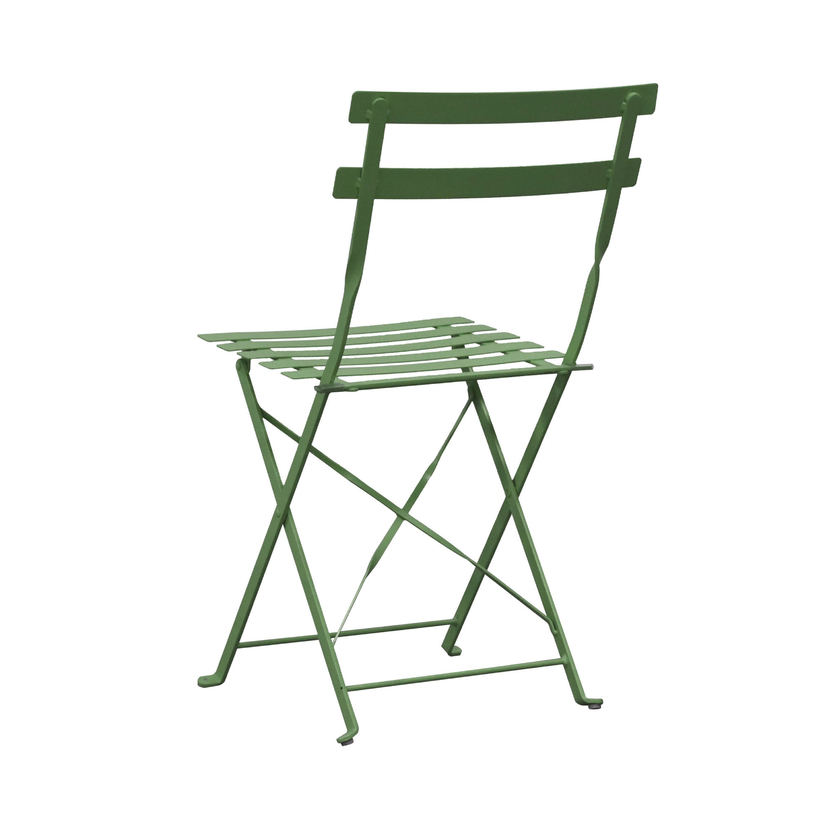 Baca - Table + 2 Metal Garden Chairs Set - Green