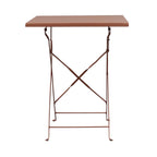 Baca - Table + 2 Metal Garden Chairs Set - Terracotta