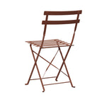 Baca - Table + 2 Metal Garden Chairs Set - Terracotta