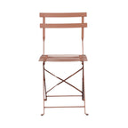 Baca - Table + 2 Metal Garden Chairs Set - Terracotta