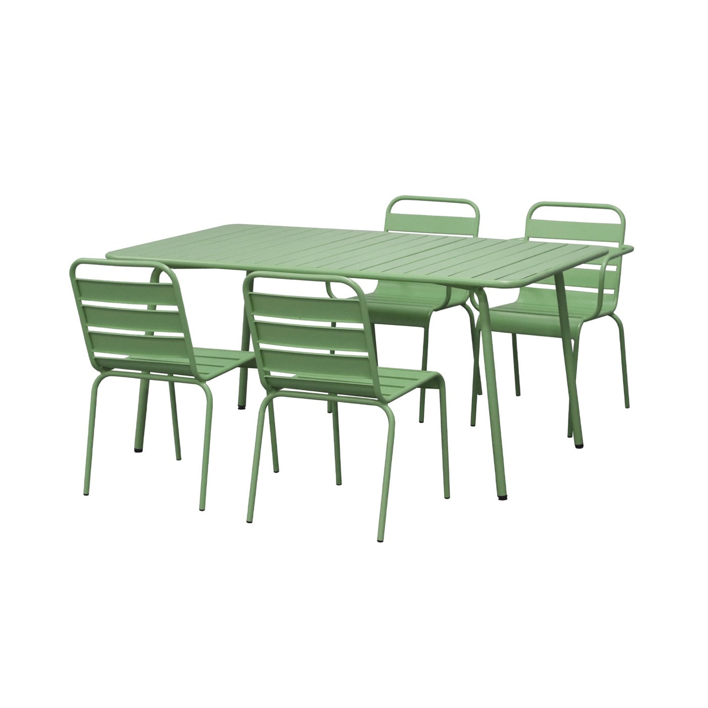 Baca - Metal Garden Table - Green