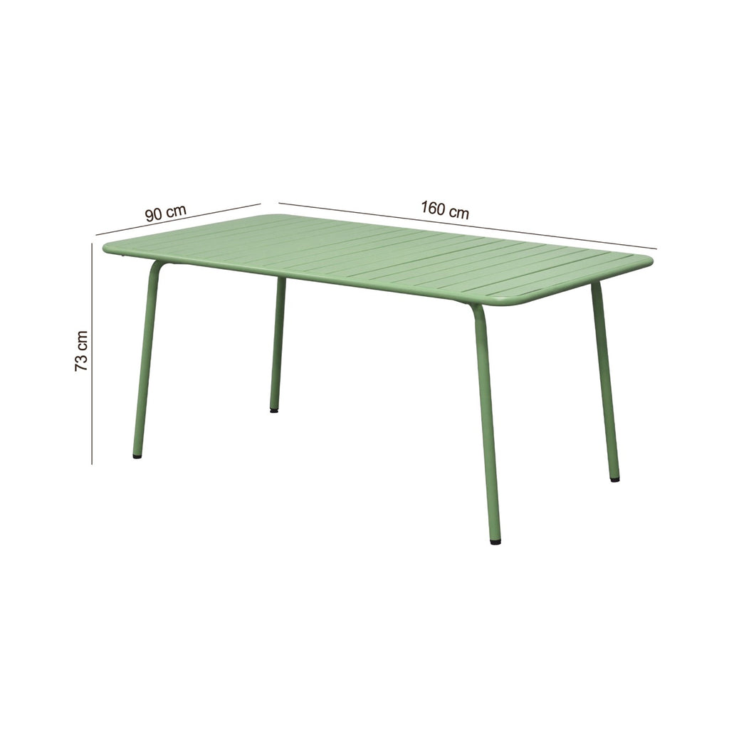 Baca - Metal Garden Table - Green