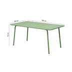 Baca - Metal Garden Table - Green
