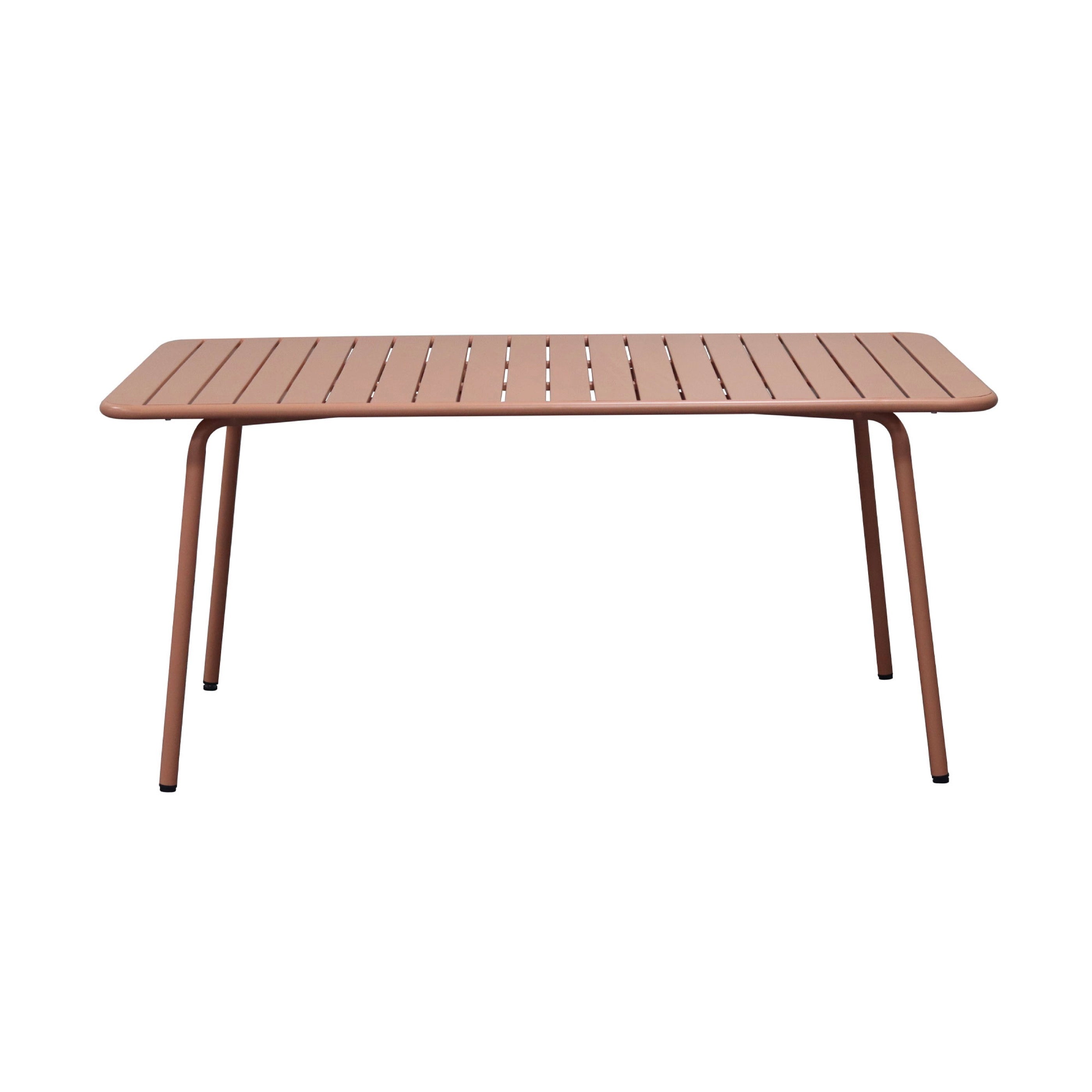 Baca - Ensemble Table De Jardin + 4 Fauteuils En Métal - Terracotta