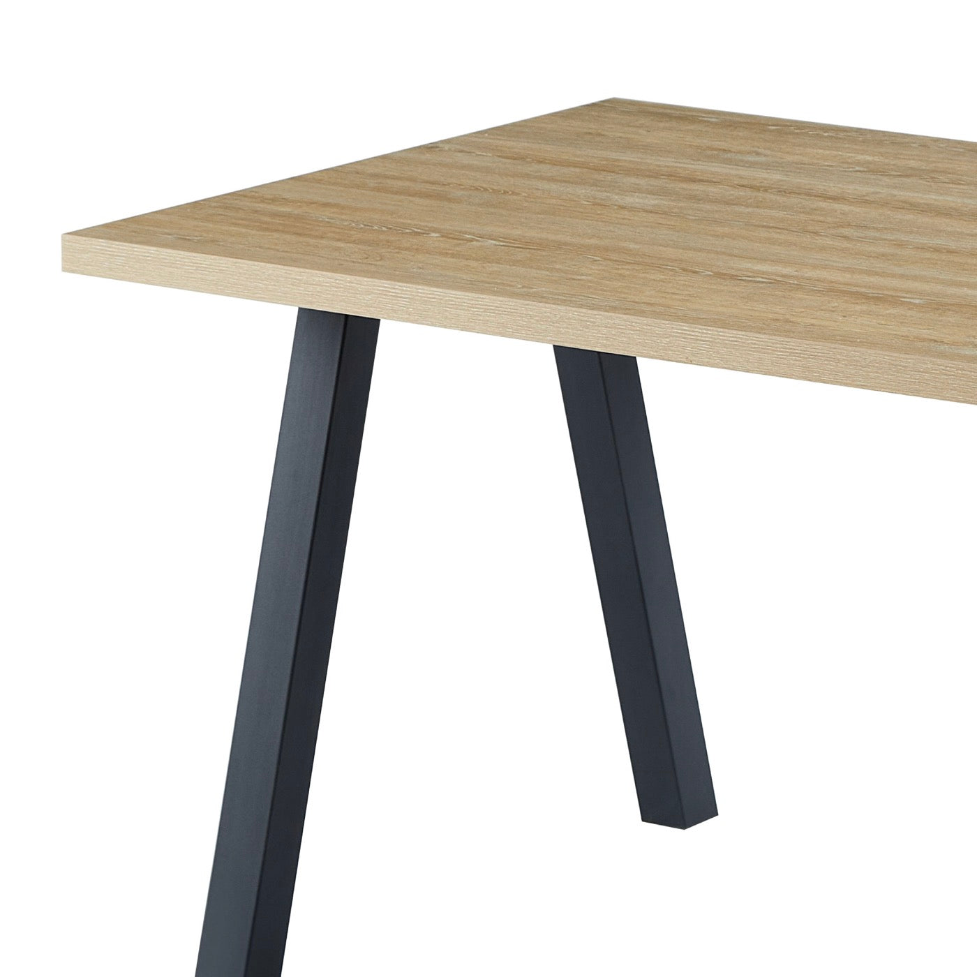 Alina - Table À Manger Et Pieds En Métal - 4 Personnes - Naturel