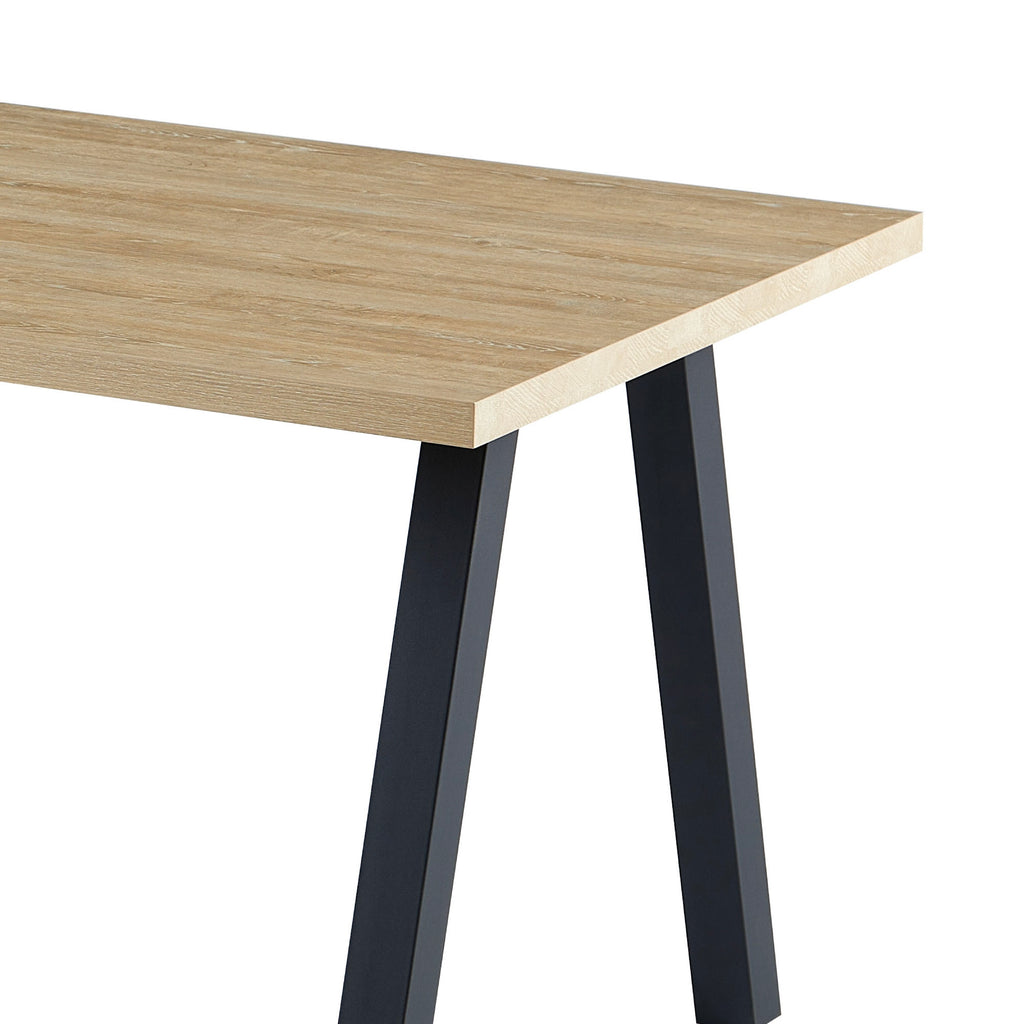 Alina - Table À Manger Et Pieds En Métal - 4 Personnes - Naturel
