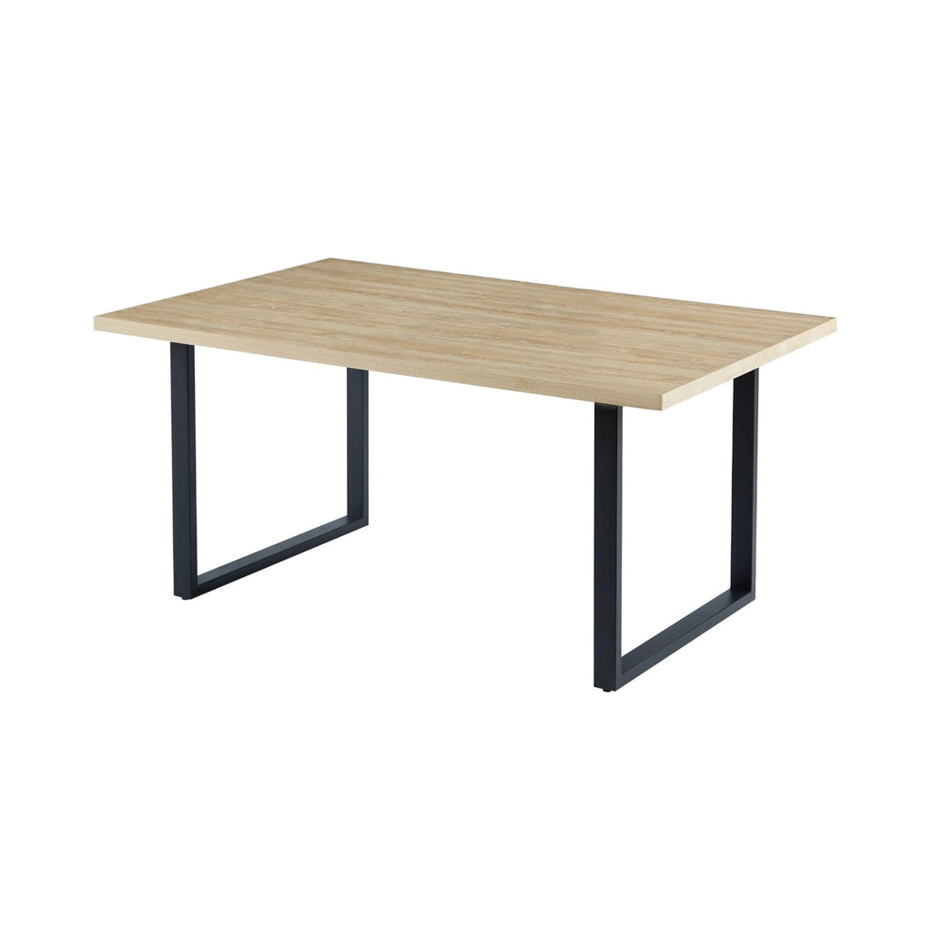 Alina - Table De Repas Et Pieds En Métal - 4 Personnes - Naturel
