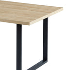 Alina - Table De Repas Et Pieds En Métal - 4 Personnes - Naturel