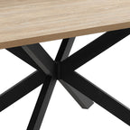 Alina - Metal Cross Legs Dining Table - 4 People - Natural