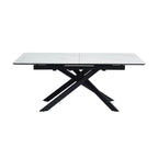 Inski - Mesa de comedor extensible - 8 plazas - Blanco