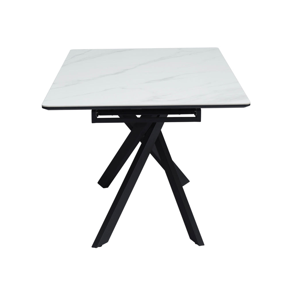 Inski - Mesa de comedor extensible - 8 plazas - Blanco