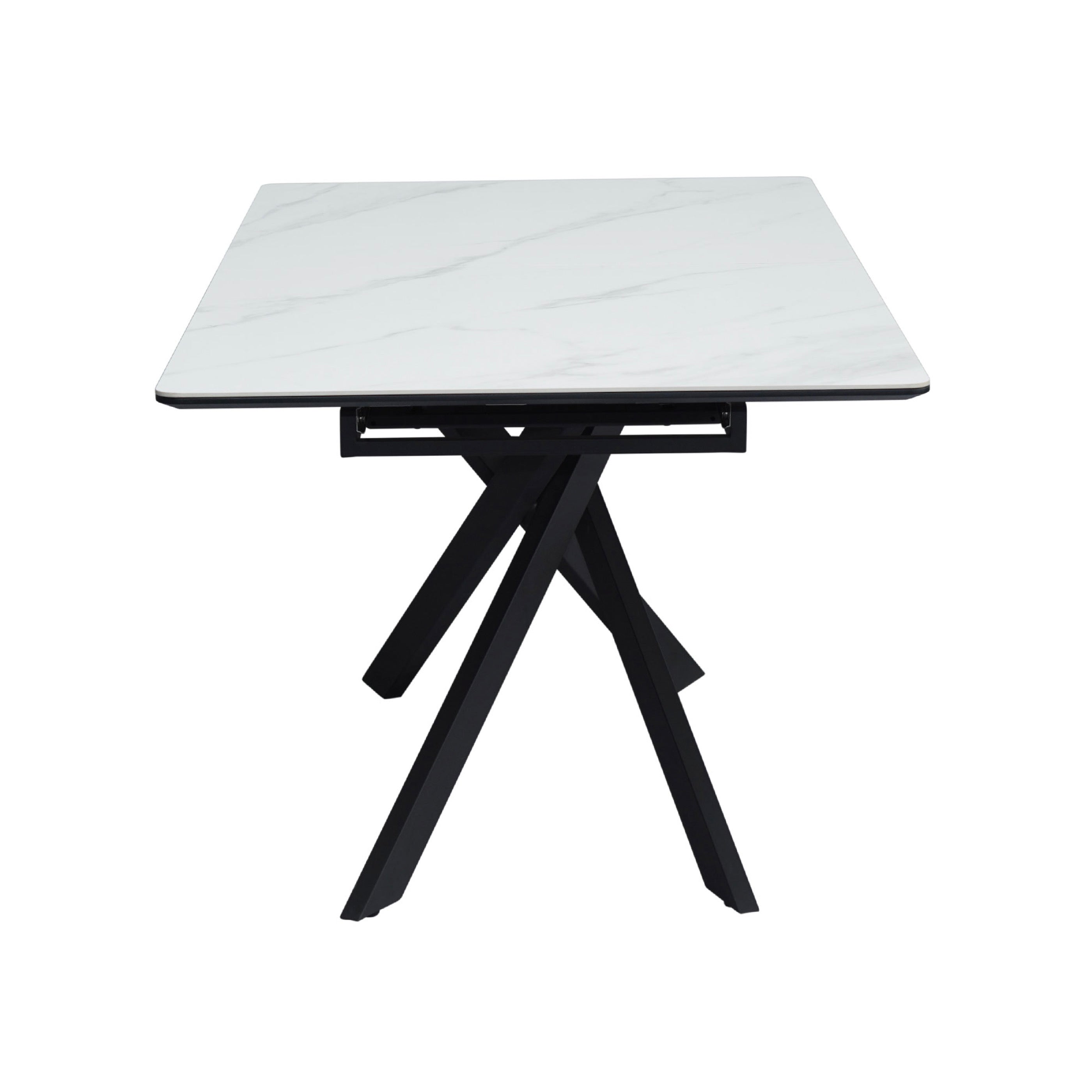 Inski - Mesa de comedor extensible - 8 plazas - Blanco