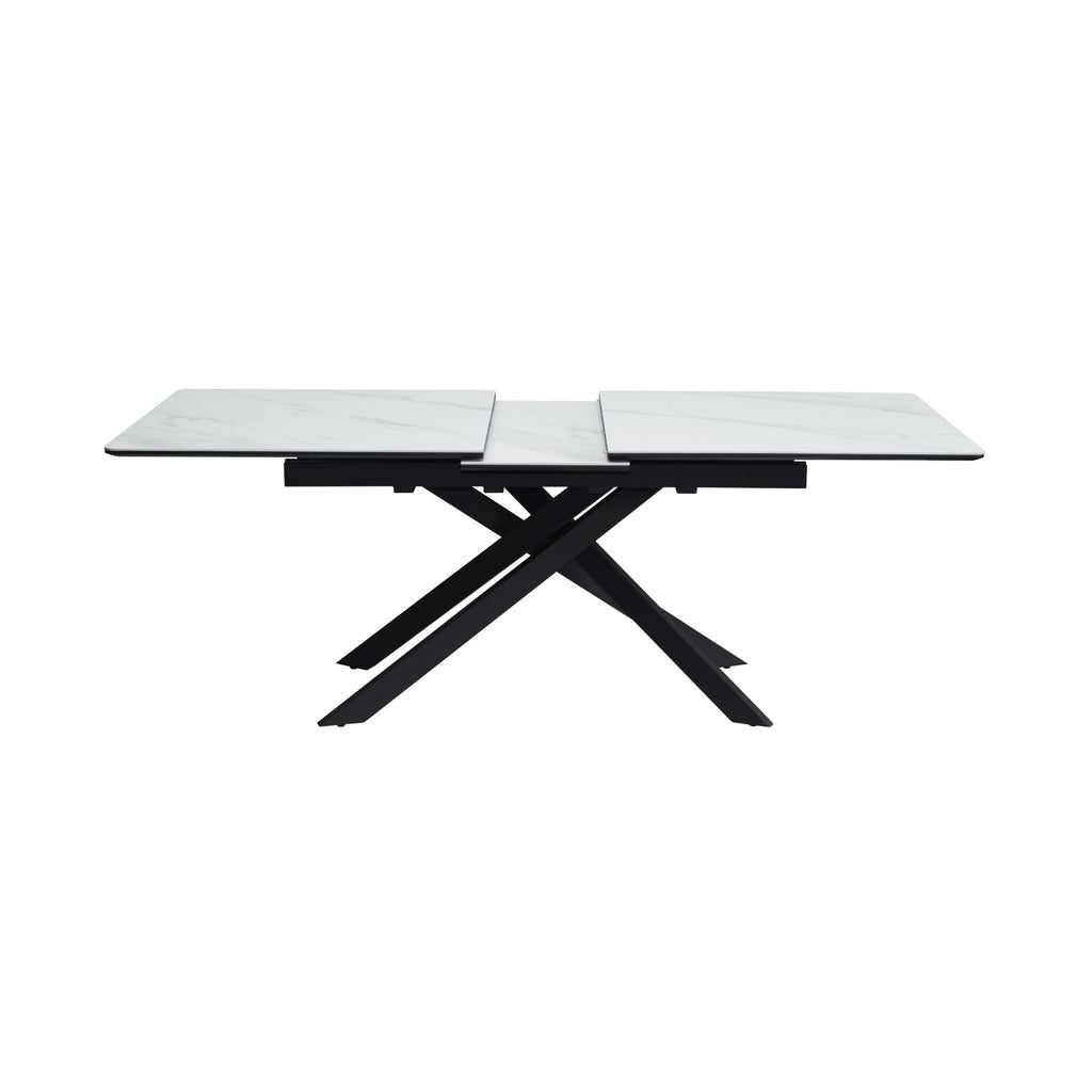Inski - Mesa de comedor extensible - 8 plazas - Blanco
