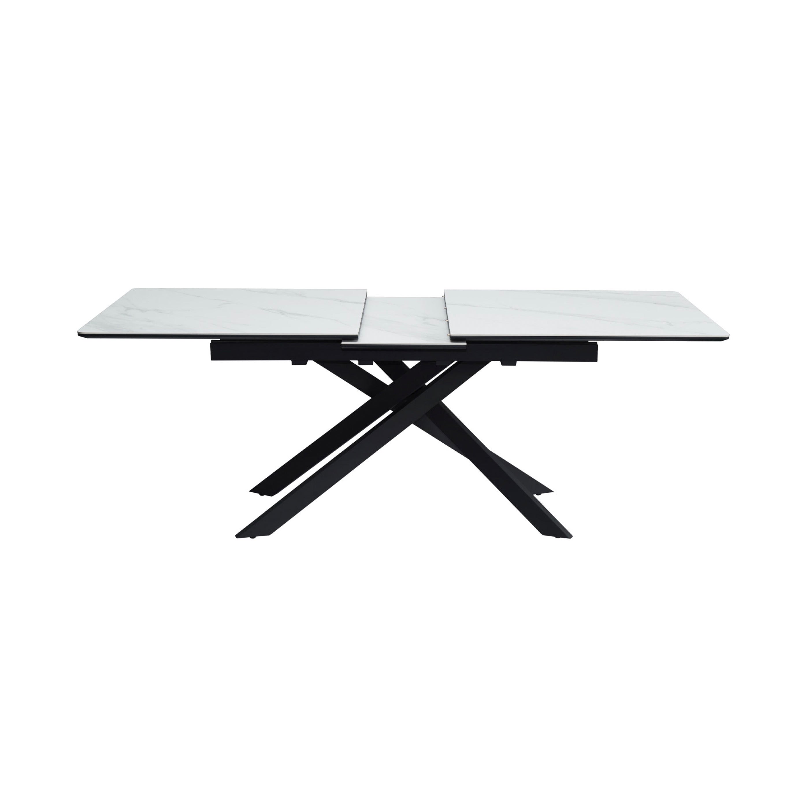 Inski - Mesa de comedor extensible - 8 plazas - Blanco