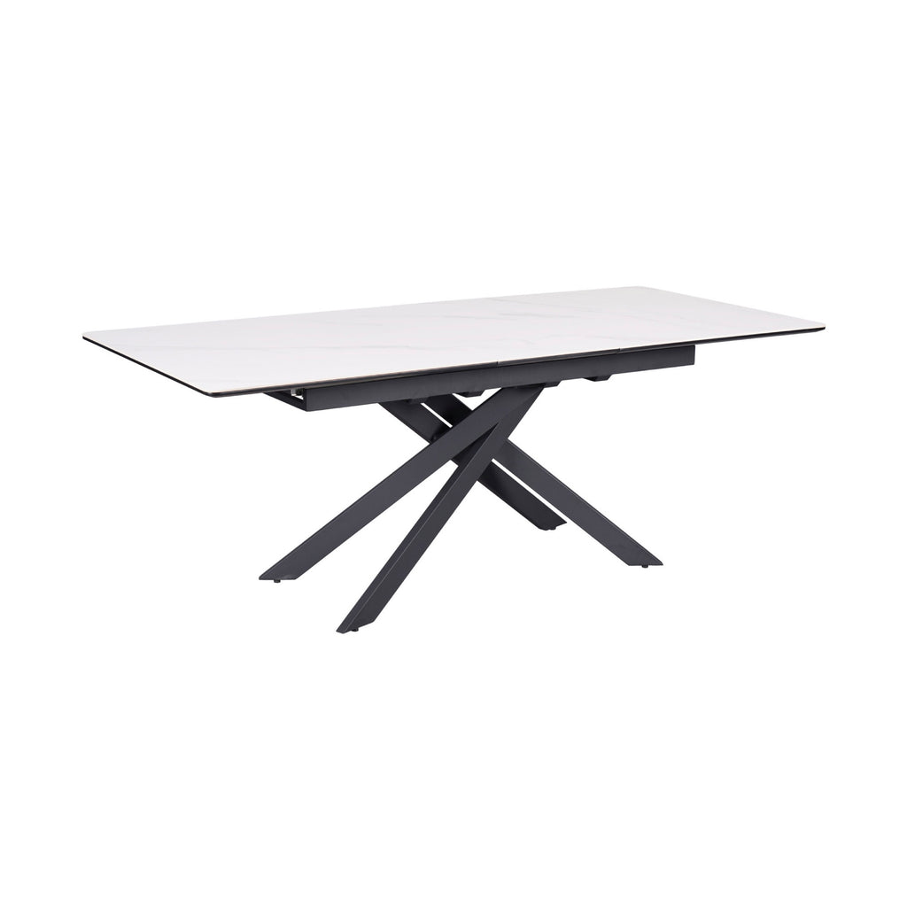 Inski - Mesa de comedor extensible - 8 plazas - Blanco