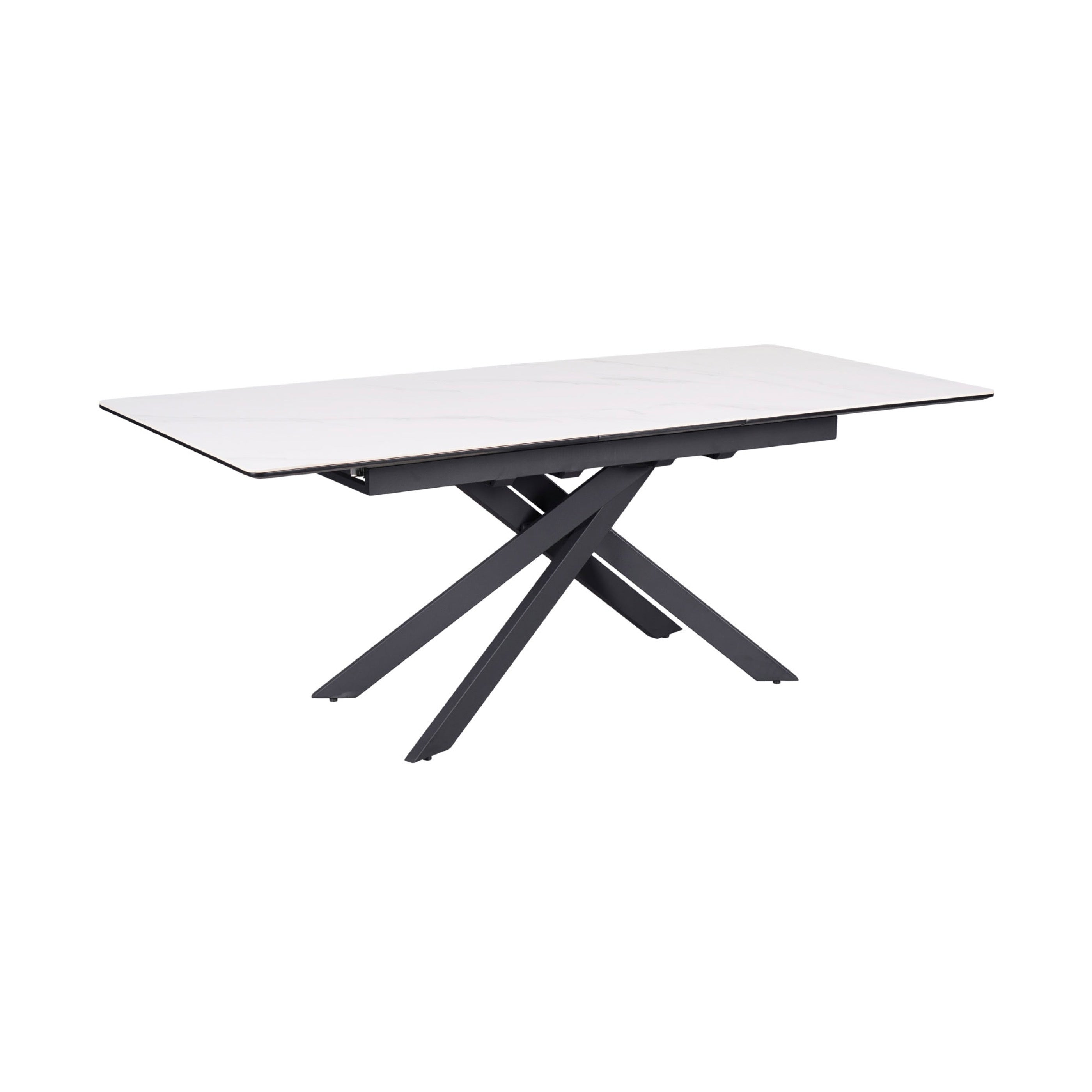 Inski - Mesa de comedor extensible - 8 plazas - Blanco