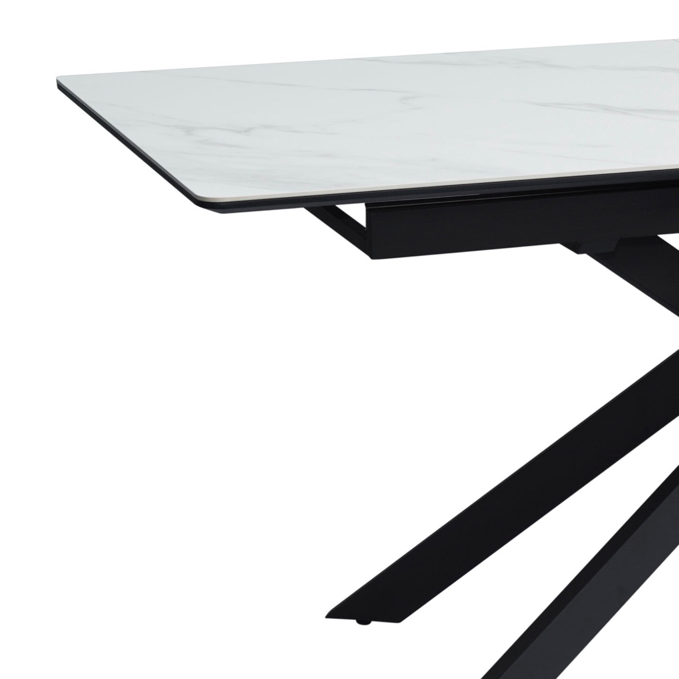 Inski - Mesa de comedor extensible - 8 plazas - Blanco
