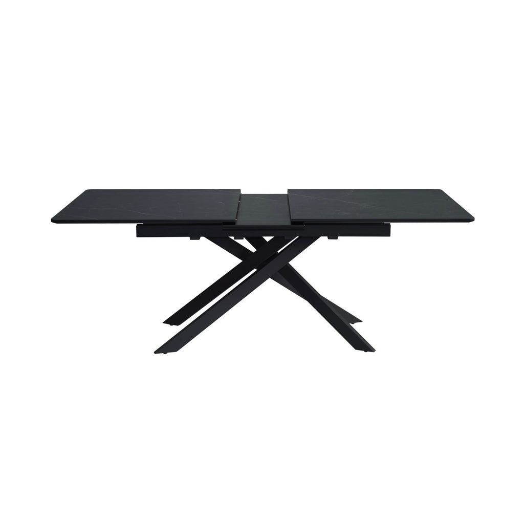 Inski - Table À Manger Extensible - 8 Places - Noir
