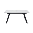 Inski - Mesa de comedor extensible de cerámica - 6 plazas - Blanco